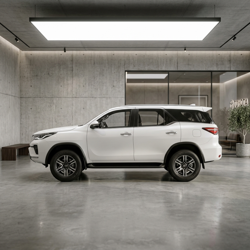 White Toyota Fortuner SUV